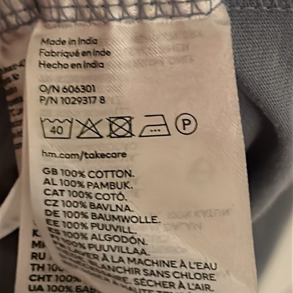 Men’s H&M blue, long sleeve shirt, size M - Picture 3 of 4